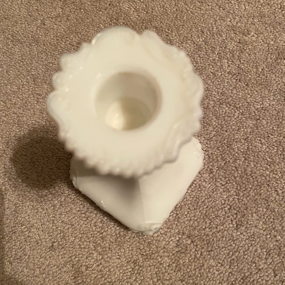 milk glass Accents Vintage Milk Glass Candle Stick Candle Holder